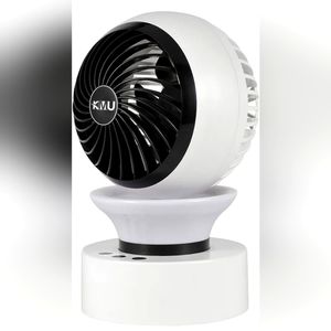 KMU Small Battery Operated Portable Desk Fan, Rechargeable